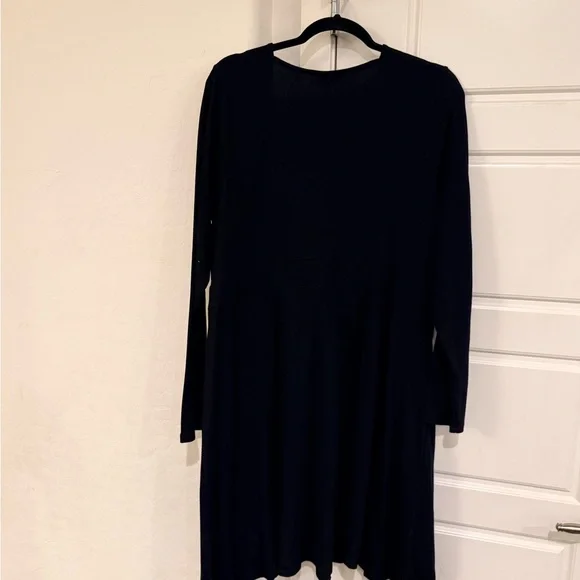 Torrid Mini Waffle Long Sleeve Skater Black Dress Size 2 - Picture 4 of 4